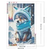 (40*60cm)Wolf Under the Snow -  Full Round Drill Diamond Painting