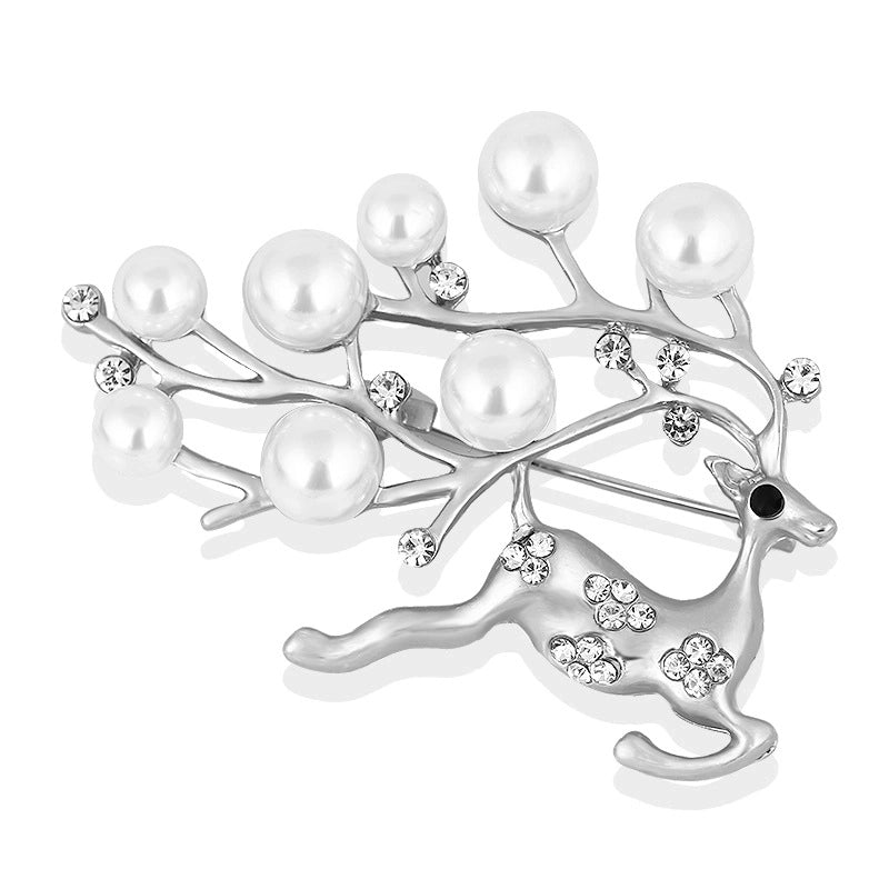 Elegant Pin Star Flower Snowflake Imitation Pearl Alloy Rhinestone Women’S Brooches