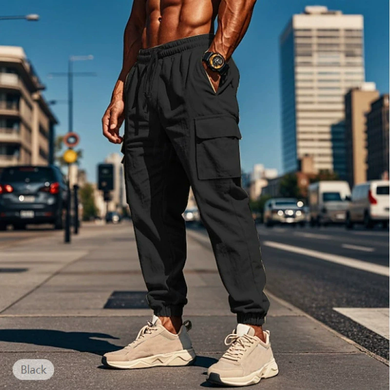 Men's Multi-Pocket Flat Breathable Outdoor Casual Pants