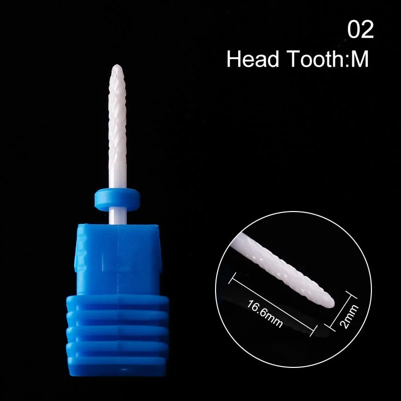 1Pc Ceramic Nail Drill Bits Nail Milling Cutter Bits Electric Drill Machine For Manicure Pedicure Equipment Accessory Tools-Nail Inspo