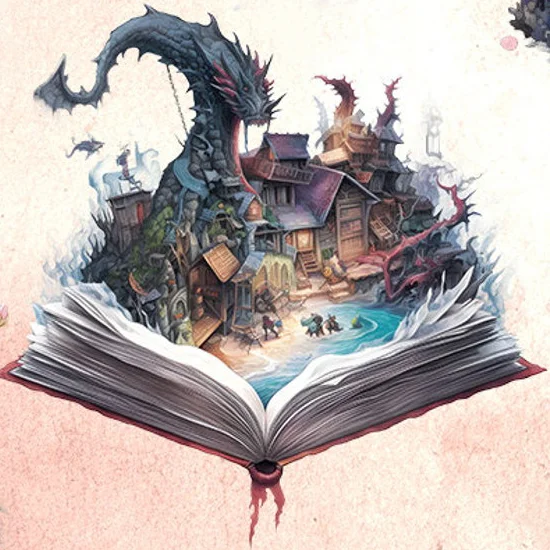 Magic Book Dragon Castle Scenery - Full Round 40*40CM