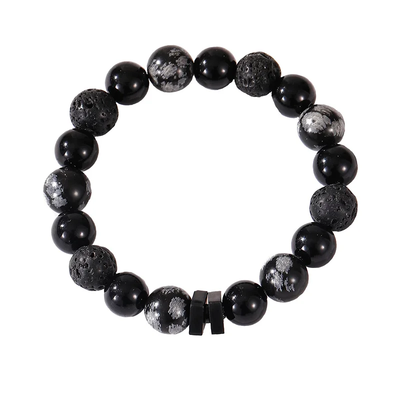 Men's obsidian bracelet