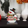 >SALE<2D Flat Wooden Xmas Snowman DIY Diamond Painting Desktop Decorations Home Decor