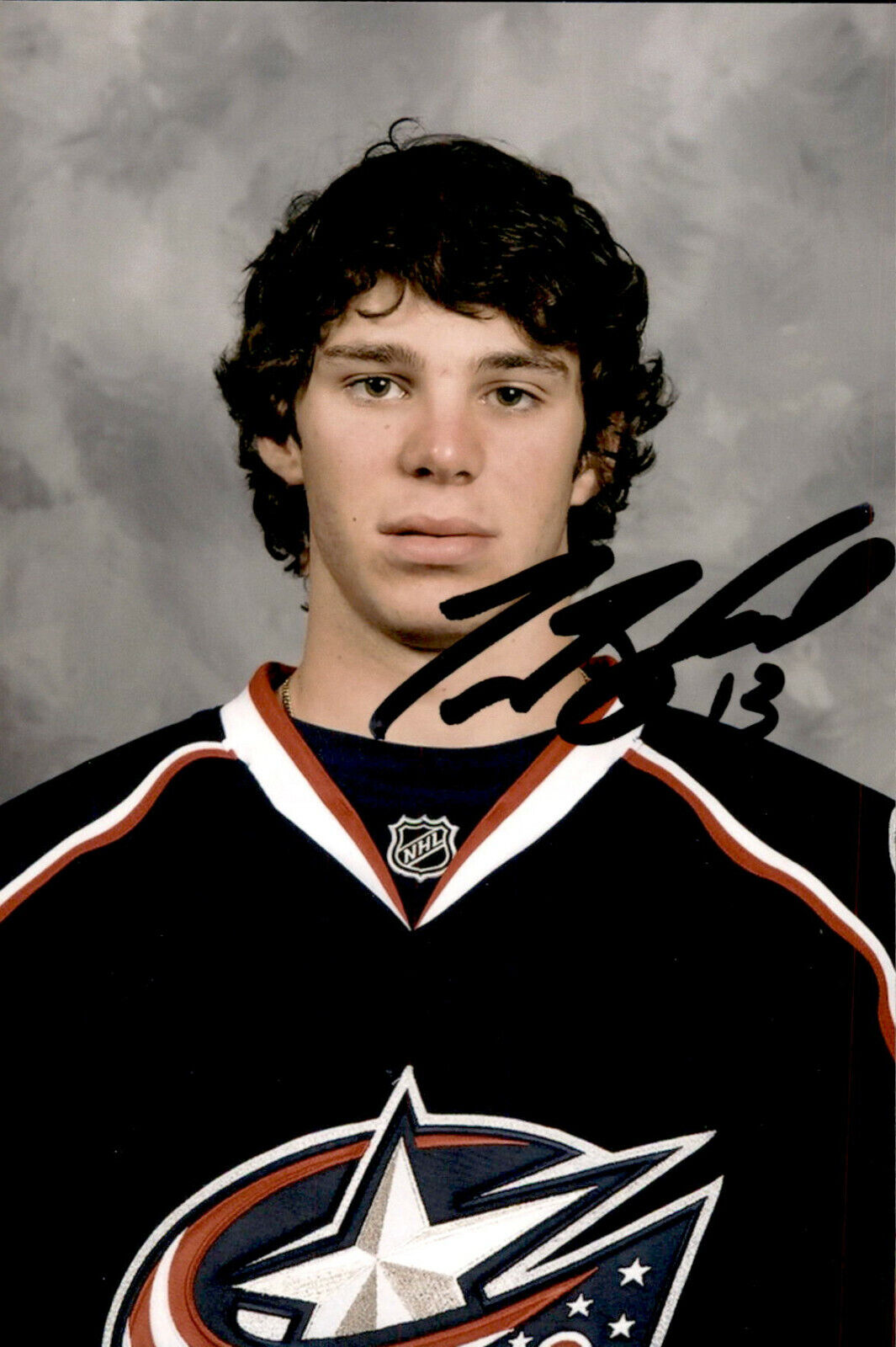 Trent Vogelhuber SIGNED 4x6 Photo Poster painting COLUMBUS BLUE JACKETS