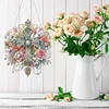 Diamond Painting Acrylic Flower Cross Hanging Pendant for Home Decoration