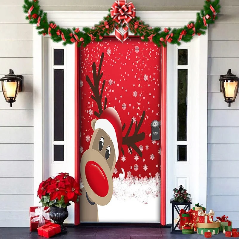 Nightmare Before Christmas Outdoor Decorations Props Christmas Elves Door Cover