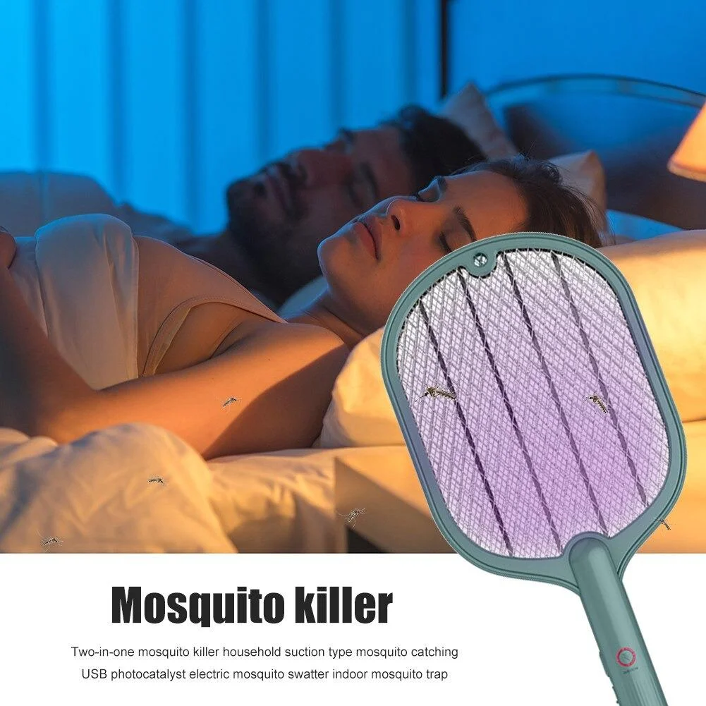 2 In 1 Usb Mosquito Racket Lamp