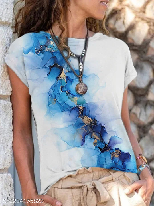 Casual Print Short Sleeve T-Shirt