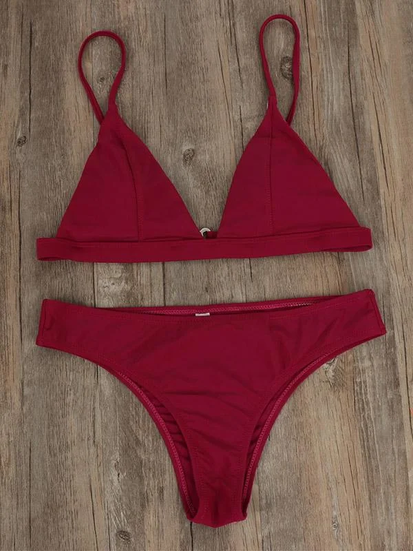 7 Colors Plain Bikinis Swimwear