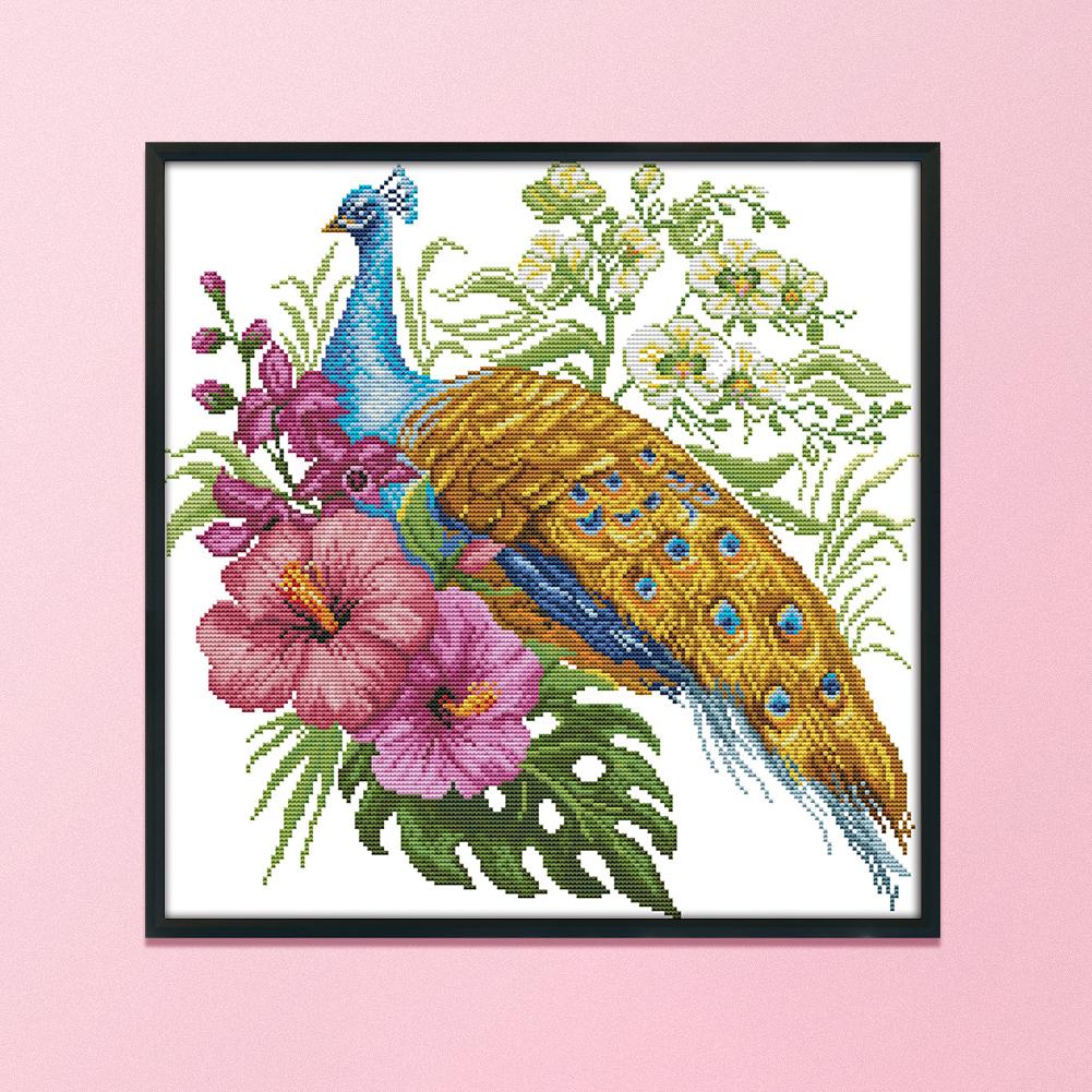 

peacock - 14CT Stamped Cross Stitch - 41*40cm, 501 Original