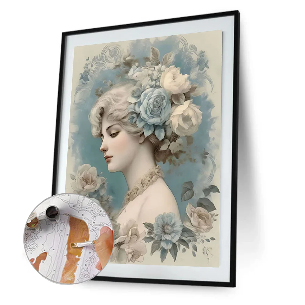 DIY Paint By Number 40*50cm - Retro Rose Girl