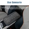 Car Center Console Cover, Universal Leather Waterproof Armrest Seat Box Cover Protector, Comfortable Car Decor Accessories Fit for Most Cars, Vehicles, SUVs-Black