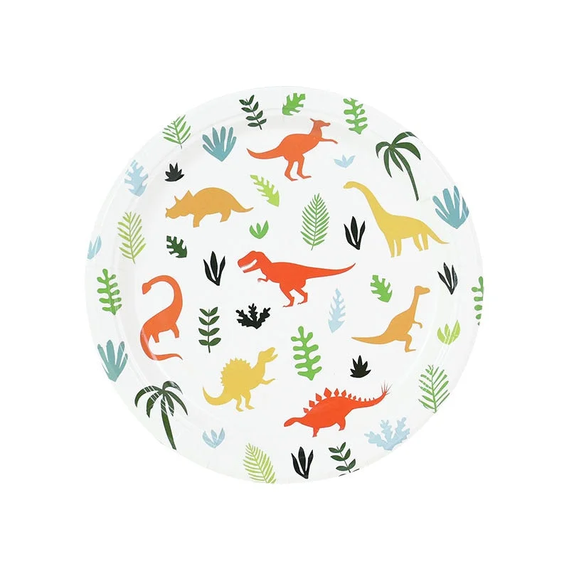 Dinosaur Theme Disposable Tableware Happy Birthday Banner Dinosaur Birthday Decorations Safari Jungle Party Supplies Baby Shower