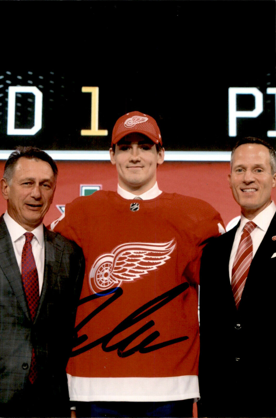 Filip Zadina SIGNED 4X6 Photo Poster painting DETROIT RED WINGS