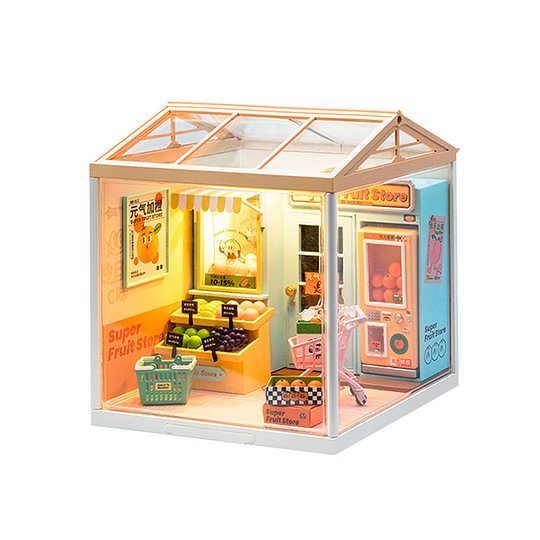 Rolife Super Creator Super Fruit Store Plastic DIY Miniature House Kit DW003 | Robotime Online