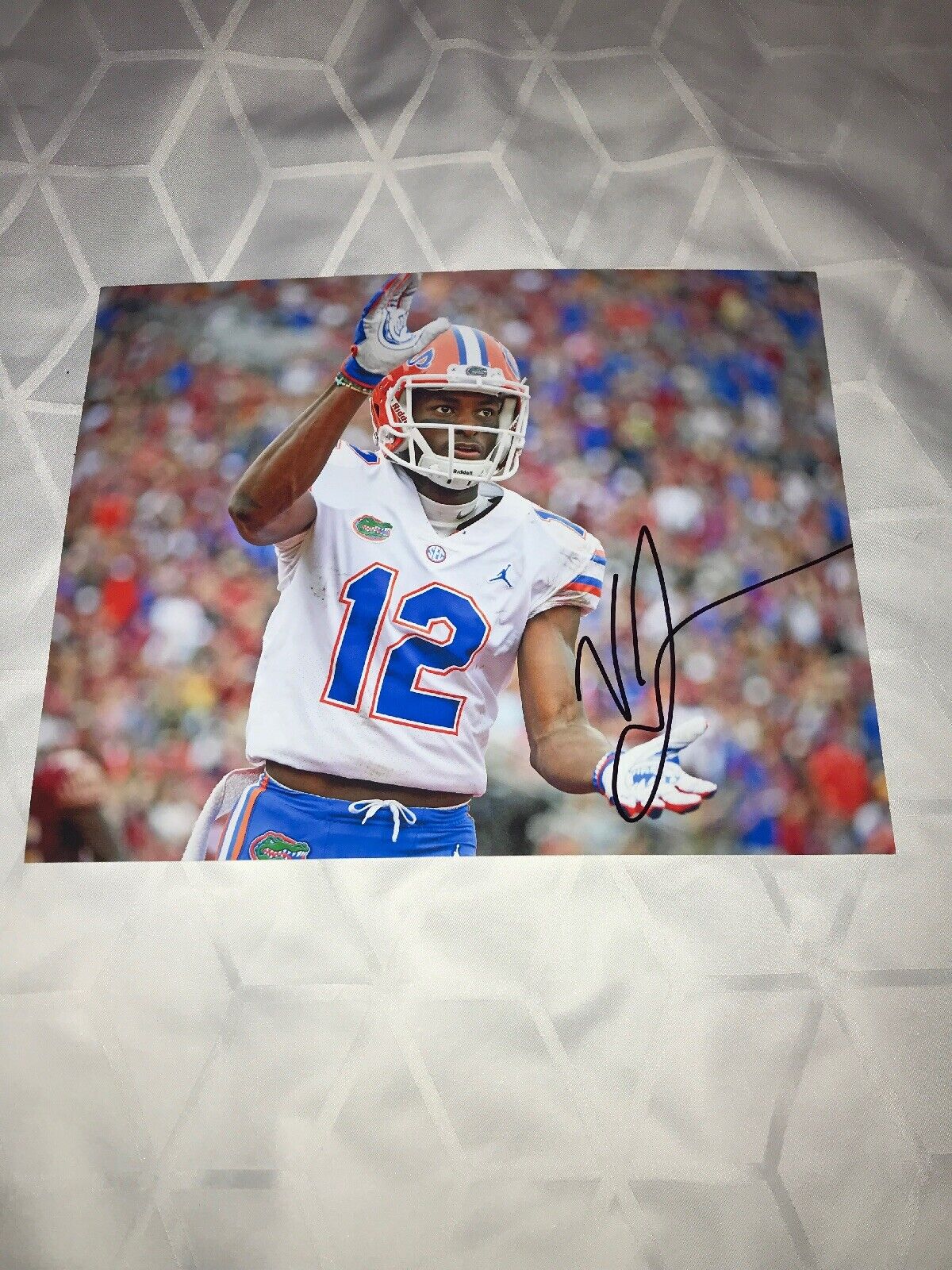 Van Jefferson Florida Gators signed autographed 8x10 football Photo Poster painting WR STAR D