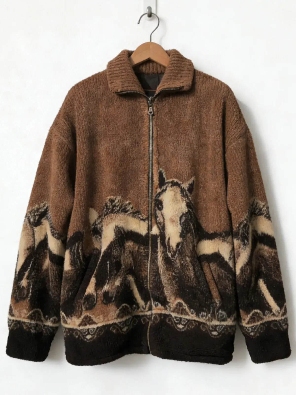  Vintage Cozy Knit Full Zip Cardigan Westsshops