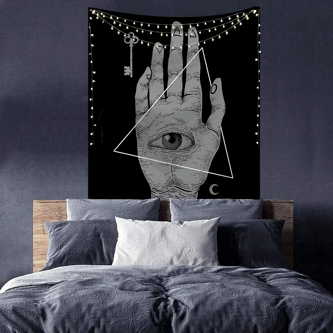 Dropshipping Tarot White Black Sun And Moon Wall Hanging Tapestry Gossip Hippie Rugs Dorm Decor Mandala Bedspread Bedroom Decor