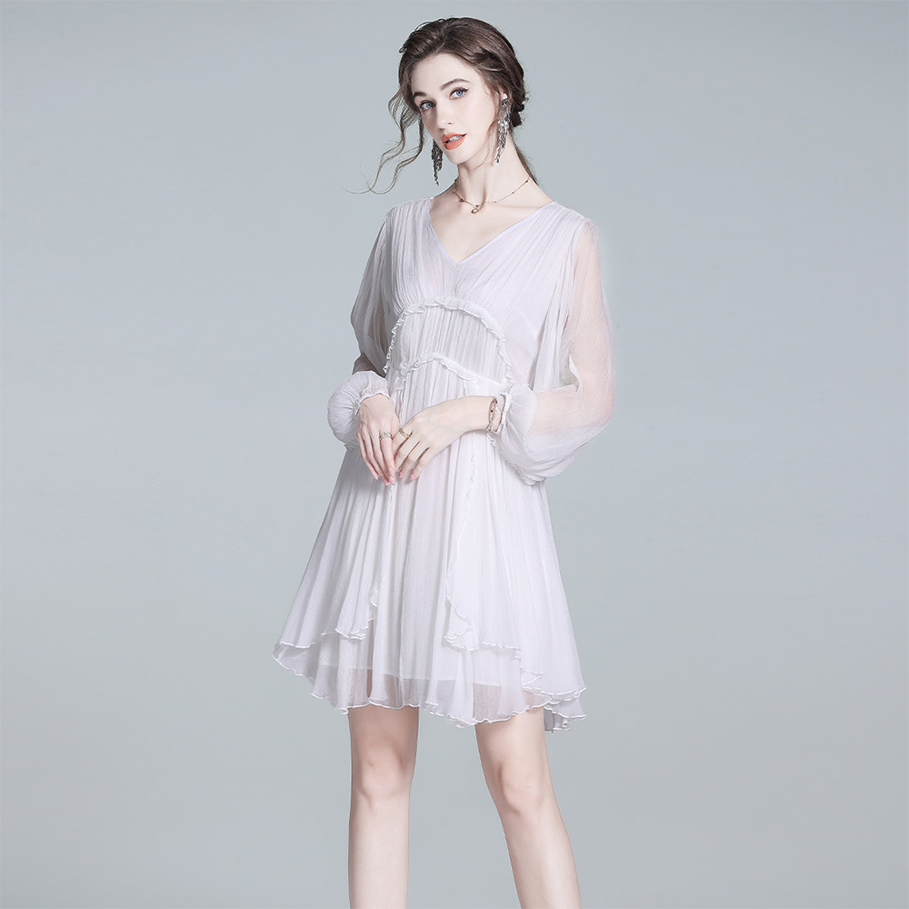 Silk Dress Puff Sleeves for Bridal REAL SILK LIFE