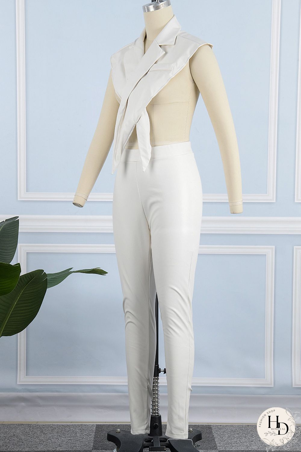 Red Casual Solid Patchwork Turndown Collar Sleeveless Two Pieces