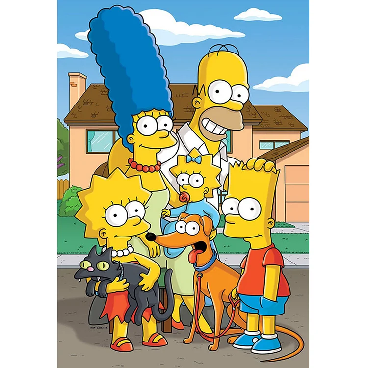 Cartoon Family - Full Round - Diamond Painting(30*40cm)