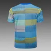 2025/2026 Real Madrid pre-match training Blue-Green Inkjet Shirt+Shorts 1:1 Thai Quality