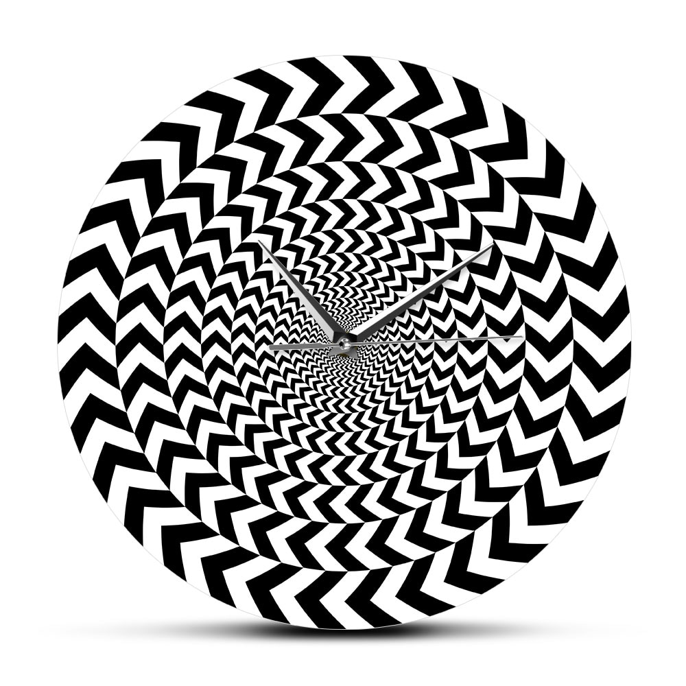 

Hypnotic Black White - Frameless Acrylic Wall Clock, 501 Original