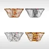 Men's Low-Rise Sexy Satin Ice Silk Ultra-Thin U-Shaped Pouch Leopard Print Briefs