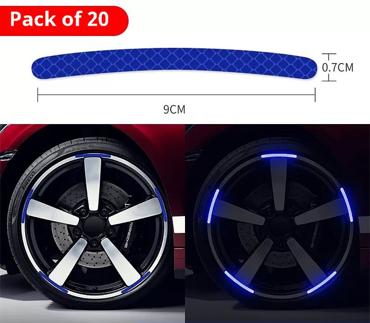 REFLECTIVE STICKERS FOR WHEEL DECORATION(20Pcs)