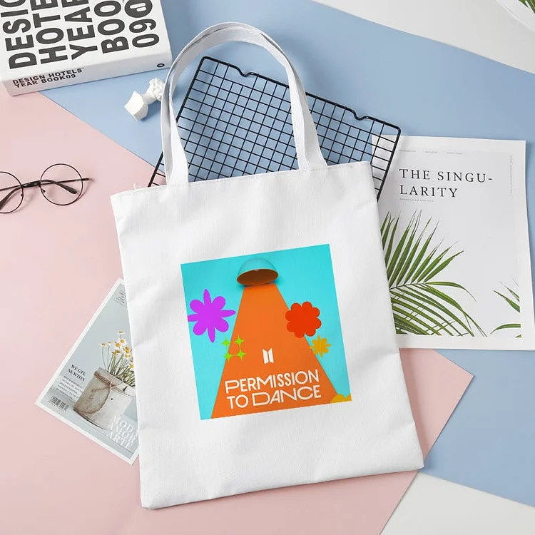 ARMY Permission To Dance Tote Bag - Gotamochi Kawaii Shop, Kawaii Clothes