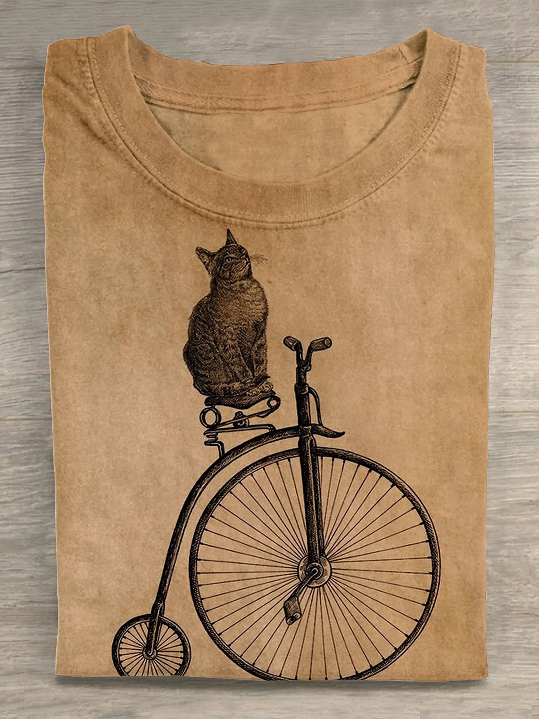 Eagerlys Vintage Funny Cat Art Print T-shirt Eagerlys