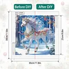 Diamond Painting-DIY Crystal Rhinestone White Horse in the Snow