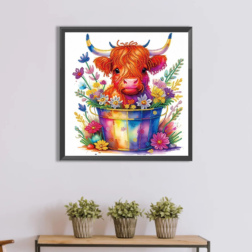Diamond Painting - Partial Special Shaped Drill - Flower Yak(Canvas|30*30cm)