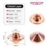 Axrayser Bodor Nozzle Laser Nozzles Copper Single Layer/Double Layers D25 H15 M11 D32 H15 M14 for Precitec Bodor Fiber Machine