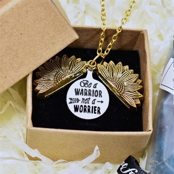 Be a Warrior Not a Worrier Necklace - Style 2