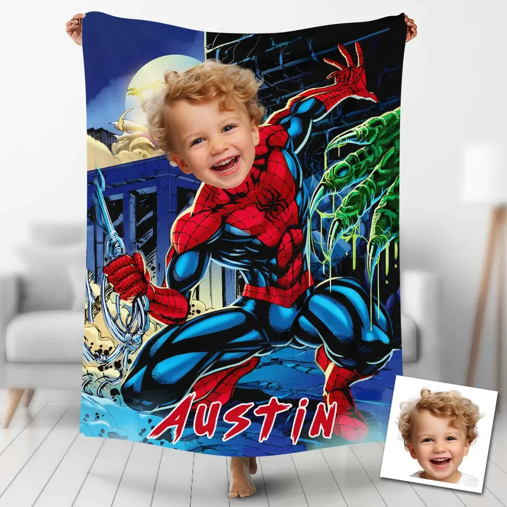 Custom Blankets Personalized Spider-Man Superhero Blankets