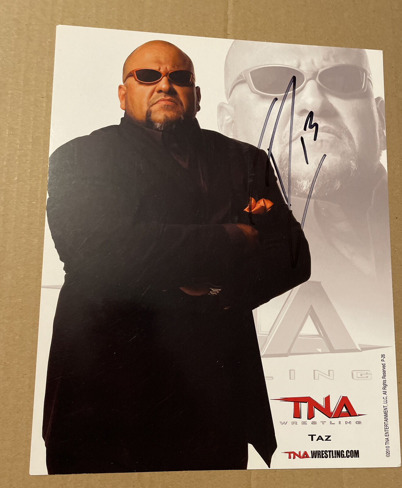 TNA WRESTLING TAZ HAND SIGNED 8X10 Photo Poster painting AUTOGRAPH PROMO PICTURE AEW ECW WWE FTW