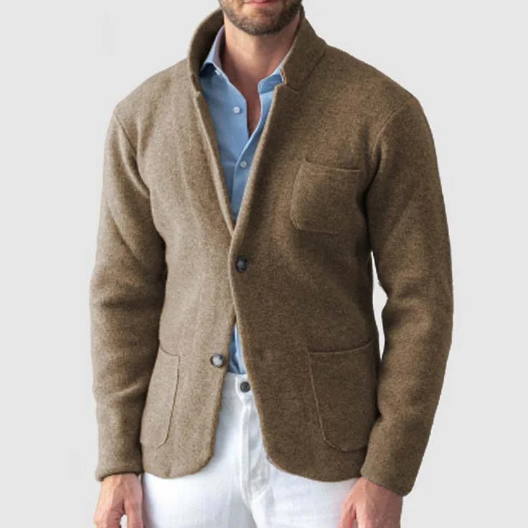 Stylish Casual Men's Wool Blend Single Breasted Shirt Jacket