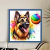 German Shepherd Playing Ball-11CT Stamped Cross Stitch 40*40cm/15.75*15.75in