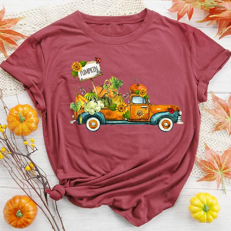 Happy Fall Farm Cars T-Shirt-08207