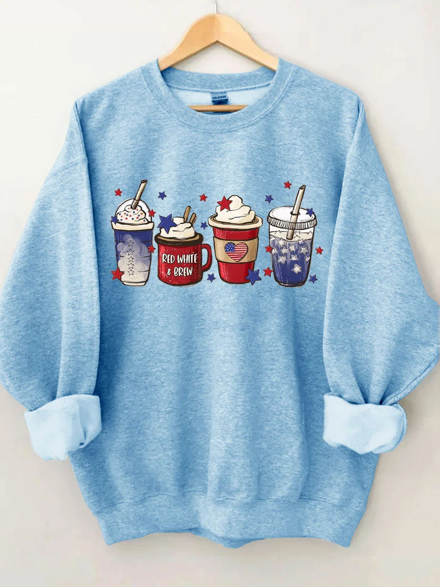 4th of July Coffee Sweatshirt