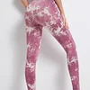 Gioiacombo&trade; Pantaloni da allenamento da yoga con stampa tie-dye senza cuciture da donna