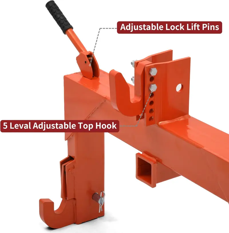 Product Introduction of YITAMOTOR 3 Point Quick Hitch Attachment for Category 1 Tractors. 3000LBS Heavy Duty 3 Pt Tractor Hitch with 2" Receiver. Adjustable 5 Level Bolt for Farm & Ranch Equipment 4