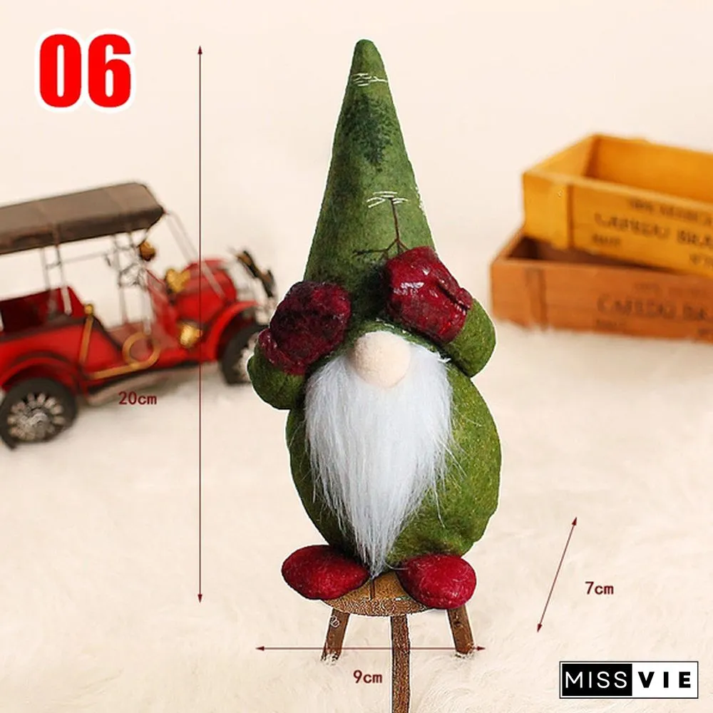 34Styles Elf Doll Ornaments Faceless Plush Doll Rudolph Gnomes Dwarf Santa Claus Swedish Tomte Dwarf