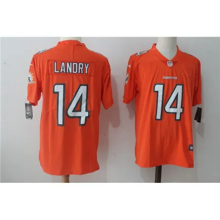 Men's  Miami Dolphins #14 Jarvis Landry Orange Stitched NFL Vapor Untouchable Limited Jersey