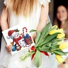 6Pcs Diamond Painting Merry Christmas Greeting Card for Holiday Party Favors