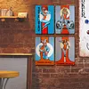 [Grande Taille]4PCS dame - Ensemble de panneaux en m&eacute;tal(30*40cm)
