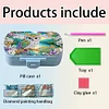(US Local)Owl Diamond Painting Kit Square Pill Box Portable Travel Medicine Storage Box