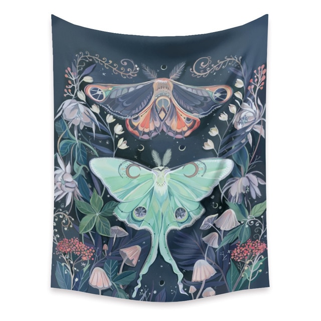 

Wall Tapestry - Bee Butterfly Flower Plant-150*130cm, 501 Original
