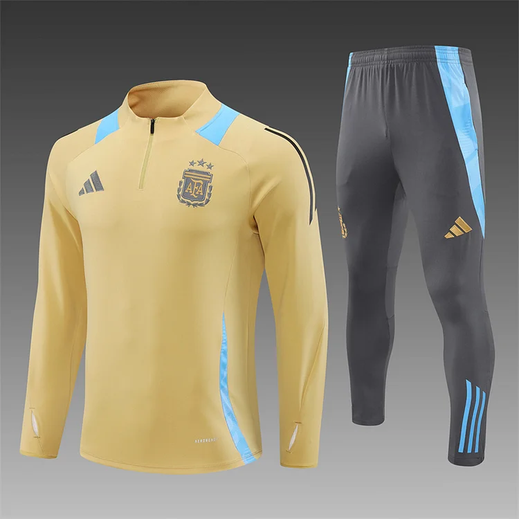 2024-25 Argentina Gold Half-zip Training Jersey